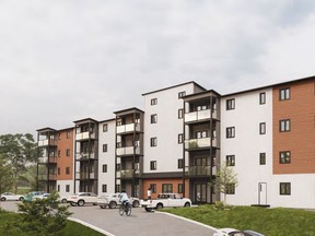 A rendering provided as part of a council presentation shows one of the proposed buildings as part of a 226-unit development on Loch Lomond Road.
