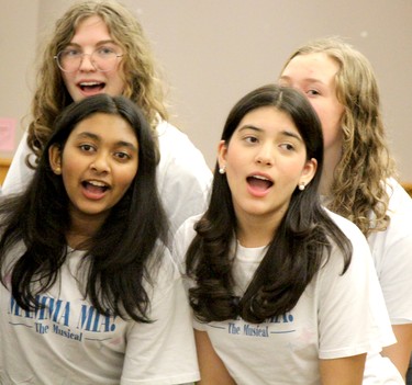 Korah Collegiate and Vocational School production of Mamma Mia! perform for Algoma District School Board trustees on Tuesday, Feb. 6, 2024 in Sault Ste. Marie, Ont. (BRIAN KELLY/THE SAULT STAR/POSTMEDIA NETWORK)