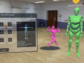 A preview of the DanceXR application is pictured.