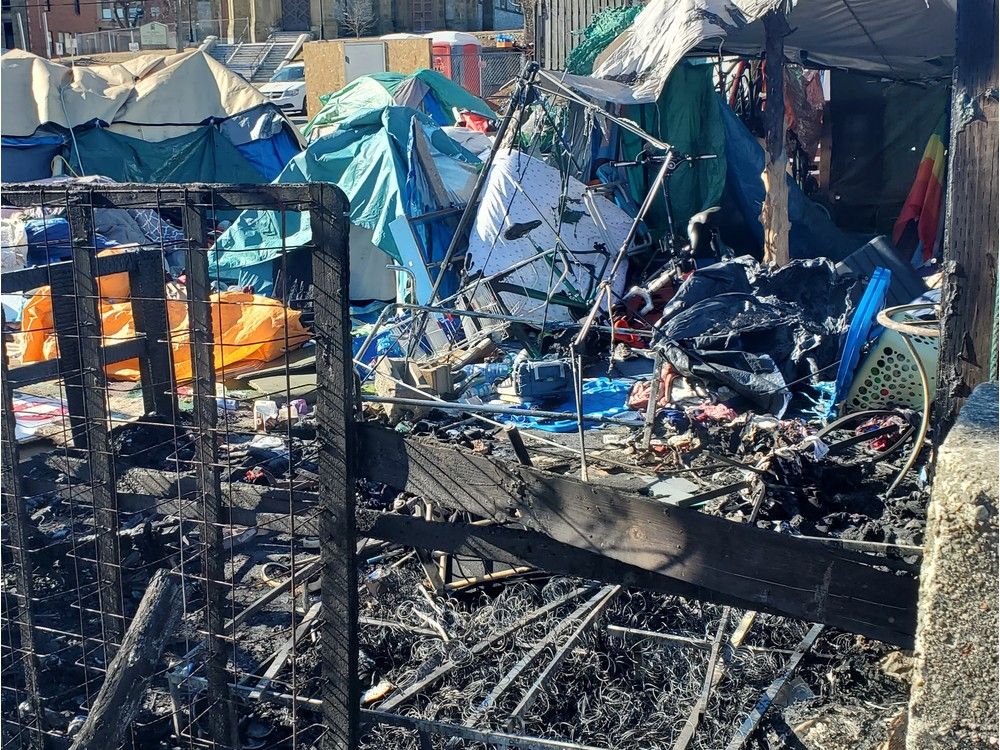 Tent fire at encampment extinguished with no spread: firefighter ...