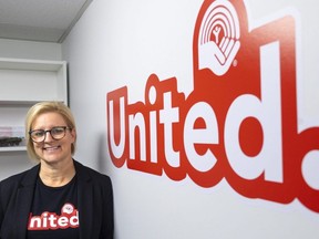Kelly Ziegner, executive director of United Way Elgin Middlesex, is photographed in London on Monday, Oct. 16, 2023. (Mike Hensen/The London Free Press)