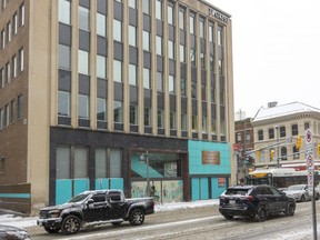 The long-vacant former Rexall building on the northeast corner of Richmond and Dundas streets in downtown London is shown on Jan.  18, 2024. Mike Hensen/The London Free Press