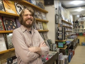 Ryan Boldt, a longtime employee at Grooves record store on Dundas Street in downtown London, will be managing its new location in Wortley Village. Photo taken on Feb. 4, 2024. (Mike Hensen/The London Free Press)
