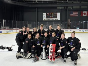 Cornwall Piranhas women's hockey team after winning 28th-annual Las Vegas Women’s Hockey Classic