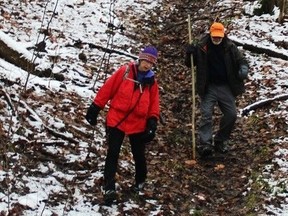 Hikers at the Morris Tract Trail