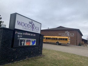 Woodstock Christian School, located on Juliana Drive in Woodstock, is shown on Tuesday March 5, 2024. (Dale Carruthers/The London Free Press)