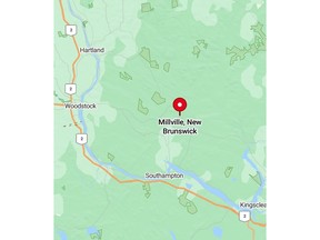 Millville NB map