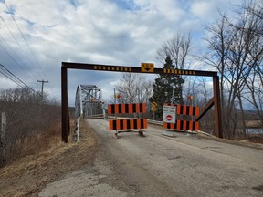 The Kennebecasis #3 Bridge in Bloomfield closed for construction Monday and is expected to be closed through the rest of the week.
