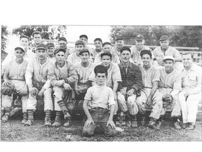 Andy Magee, 1949 Ontario Baseball Association championship team