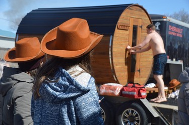 attendees in cowboy hats