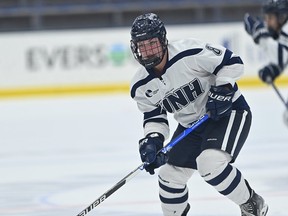 Brantford's Nicole Kelly recently completed her NCAA Division I hockey career at the University of New Hampshire. Instagram @unwhockey