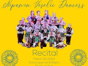 Poster for Ukrainian dance recital