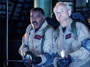 Ernie Hudson and Bill Murray in a scene from Ghostbusters: Frozen Empire.