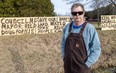 John Lamers abuts a proposed landfill in Dresden. Photo taken on March 12, 2024. (Derek Ruttan/The London Free Press)