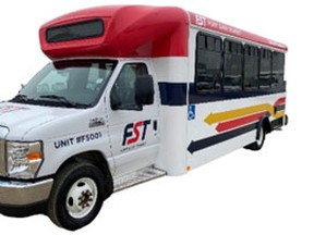 The new Fort Sask Transit bus.