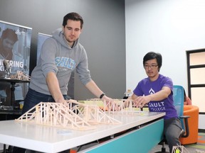 Photo to accompany Sault College Bridge Building Competition story
