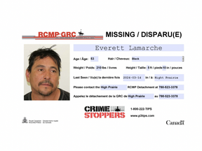 Everett Lamarche was last seen at 1:00 a.m. on Mar. 14, 2024. PHOTO BY SUPPLIED. /DAILY HERALD TRIBUNE