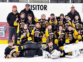 Mitchell U11 rep hockey team won a tournament in Listowel March 8-10.