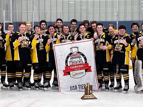 Mitchell U18B hockey team won the WOAA title for the third straight year