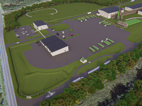 Air Products image of proposed plant near Massena, N.Y. and Akwesasne