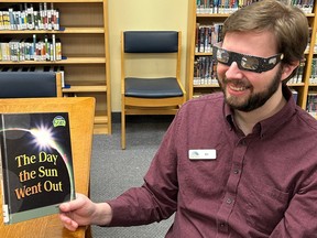 Solar eclipse glasses availalbe at public library