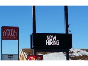 Now hiring sign