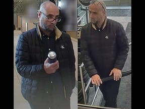 A person wanted by the Kingston Police in connection to a roughly $1,500 theft from an LCBO in Kingston, on Feb. 17, 2024.