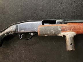 Sawed-off shotgun seized by Hanover police. Photo supplied