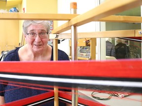 Karen Dubien holds a weaving class on Mondays starting at 10 a.m. at the ParkSide Centre in Sudbury, Ont. John Lappa/Sudbury Star/Postmedia Network