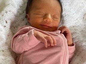 A girl, Isla, 5 lbs 1 oz, was born on Feb. 27 to Bobby and Marissa Tokaryk of Sudbury.