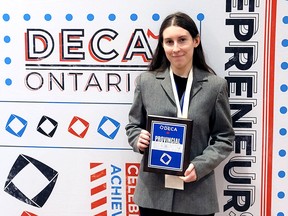 Rose Merritt's Open Dining concept helped the Grade 12 St. Mary's High School qualify for the DECA International Career Development Conference in California this April. Photo supplied