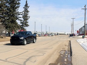 A truck made its way down Whitecourt Ave. between Sunset Boulevard and Athabasca Drive. The road, just south of the Allan and Jean Millar Centre, is slated for overlay work under the Town of Whitecourt's 2024 street improvement program.