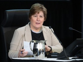 Commissioner Marie-Josee Hogue speaks at the Public Inquiry Into Foreign Interference in Federal Election Processes and Democratic Institutions, in Ottawa.