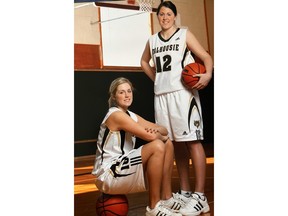 Brittany Sullivan (right) alongside her sister Brooke Taylor during their playing days at Dalhousie.
