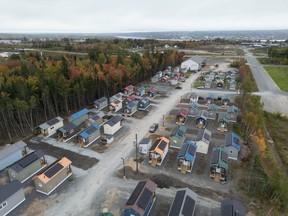 Pictured is an ariel shot of the 12 Neighbours Community in Fredericton.