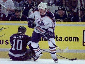 Barrie Moore, shown during his professional playing days, was a member of the last Sudbury Wolves team to meet a squad from North Bay in the OHL playoffs.