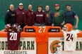 North Park Collegiate football player Michah DuChene (middle) recently signed with McMaster University. Submitted