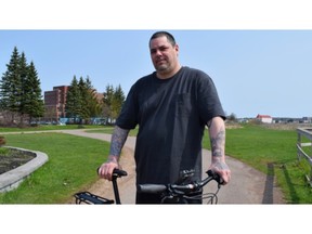 Christopher Aubichon on Moncton's Riverfront Trail in May 2023.