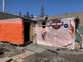 Encampment in the 100 block of Broadview Avenue