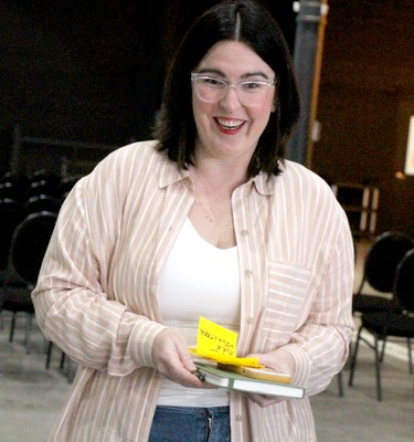 Kirsten Duke at community meeting to save YMCA at The Machine Shop on Saturday, April 27, 2023 in Sault Ste. Marie, Ont. (BRIAN KELLY/THE SAULT STAR/POSTMEDIA NETWORK)