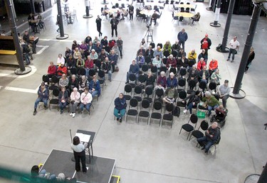 Community meeting to save YMCA at The Machine Shop on Saturday, April 27, 2023 in Sault Ste. Marie, Ont. (BRIAN KELLY/THE SAULT STAR/POSTMEDIA NETWORK)