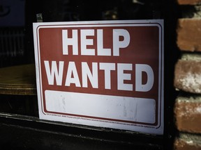 Help wanted sign. Files