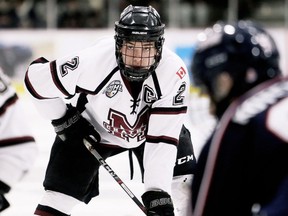 Chatham Maroons' Blain Bacik plays against the LaSalle Vipers during Game 2 in their GOJHL Western Conference quarter-final at Chatham Memorial Arena in Chatham, Ont., on Sunday, March 10, 2024. Mark Malone/Chatham Daily News/Postmedia Network