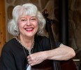 Cellist Christine Newland, 73, has been a fixture on the London classical music scene since she started taking lessons at Western University in Grade 12. Newland is giving her farewell performance Saturday at a London Symphonia concert called A Bohemian Life. Photograph taken on Tuesday, April 2, 2024. (Mike Hensen/The London Free Press)