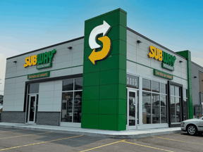 A Subway restaurant in Quebec. The chain says it was transitioning between mustard vendors, leading to a brief disappearance of the condiment.