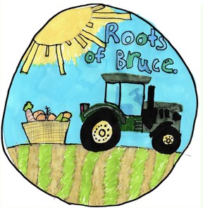 Addison MacDermid, a Grade 3 student at St. Joseph Catholic School in Port Elgin, designed the Roots of Bruce logo and won the $100 prize. MacDermid's logo was chosen out of nearly 30 entries. Screenshot from the Roots of Bruce website
