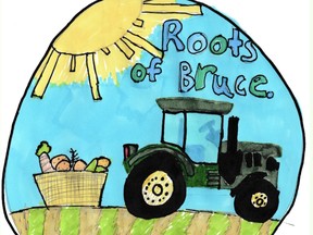Addison MacDermid, a Grade 3 student at St. Joseph Catholic School in Port Elgin, designed the Roots of Bruce logo and won the $100 prize. MacDermid's logo was chosen out of nearly 30 entries. Screenshot from the Roots of Bruce website