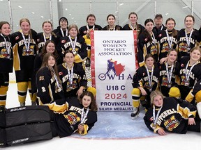 Mitchell U18 girls hockey team