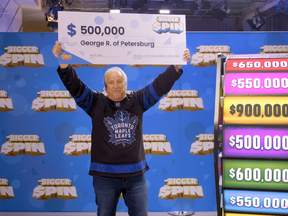 George Rankin,, of Petersburg, near Kitchener, won $500,000 in The Bigger Spin.