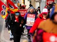 PSAC workers picketed in Ottawa in 2023. The union asked for stronger work-from-home language in the contract.